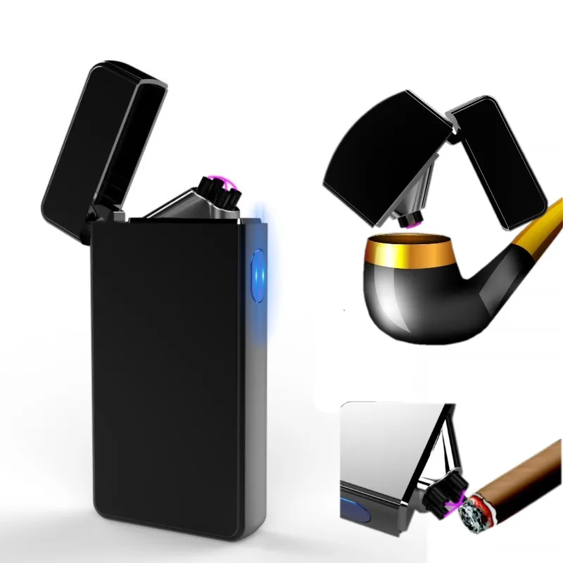 Новинка электрическая USB Зажигалка с двойной дугой перезаряжаемая плазменная