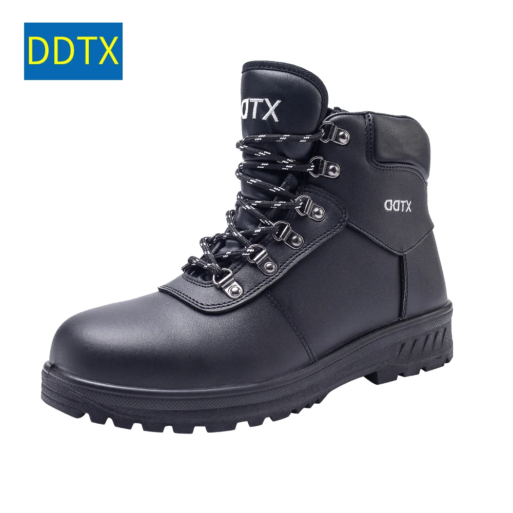 

DDTX Black Safety Shoes Steel Toe Light Comfortable Work Shoes Men Sneakers Boots Casual Anti-slip Anti-puncture SBP