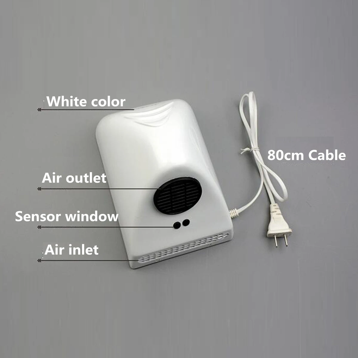 220v 1000W Powerful Wall Mounted Automatic Hand Dryer Bathroom Commercial White Hands Drying Device Bathroom Winding Machine