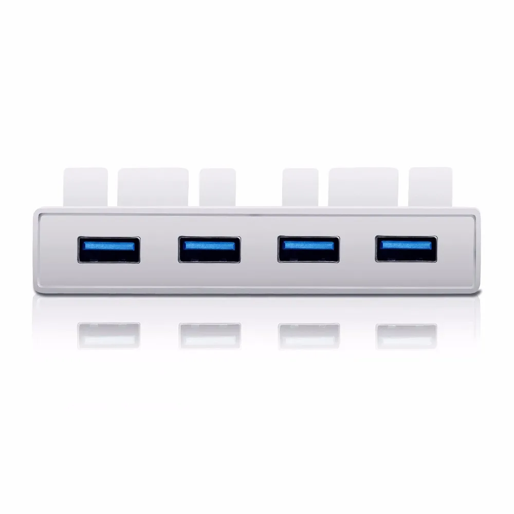 Высокая Скорость 4 Порты USB 3.0 концентратор с 2-футов кабель Портативный Алюминий