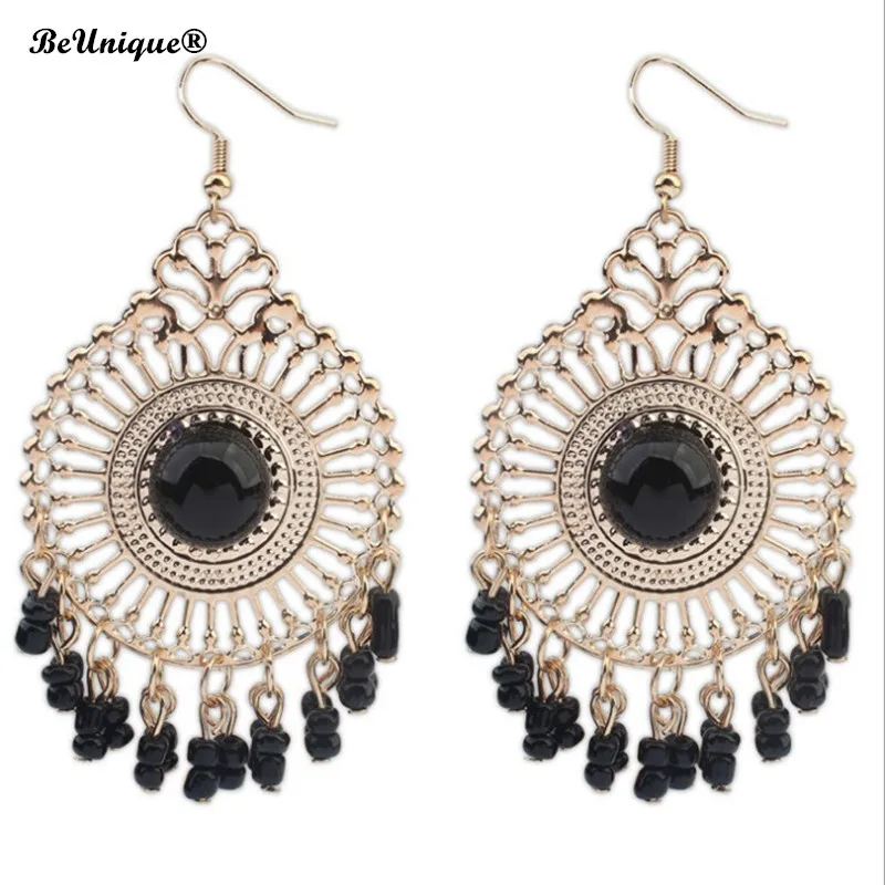 2017 Ретро полые серьги с кисточками большие роскошные королевские ювелирный