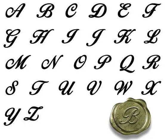 Персональная монограмма 2-Initial индивидуальная восковая печать Stamp 1 &quotDie-# 301B