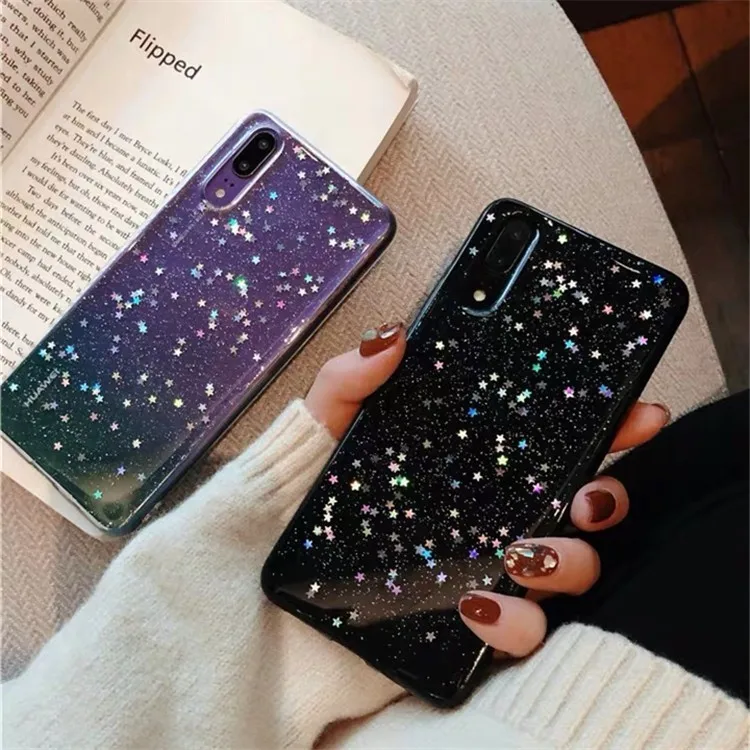 Блестящие мягкие чехлы из ТПУ для Samsung Galaxy S10 S9 S8 Plus Note 8 note 9 мерцающий прозрачный чехол|Чехлы-накладки| |