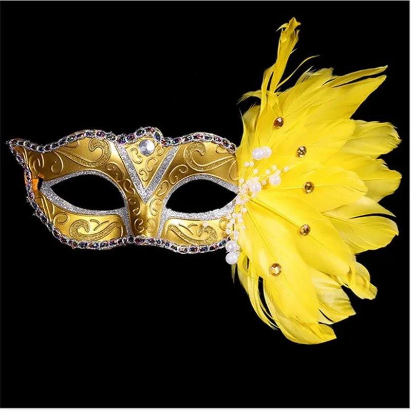 Лидер продаж новинка женская маска с перьями сексуальный костюм для девушек