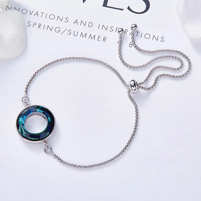 Cdyle Adjustable Bracelets Circle Embellished with crystal For Women Jewelry Female Wedding Gifts|Браслеты с шармами| |