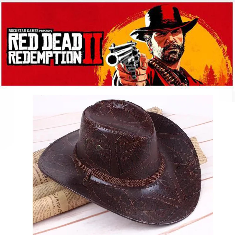 Игра Red Dead Redemption 2 ковбойская шляпа косплей костюм реквизит кожаные шапки