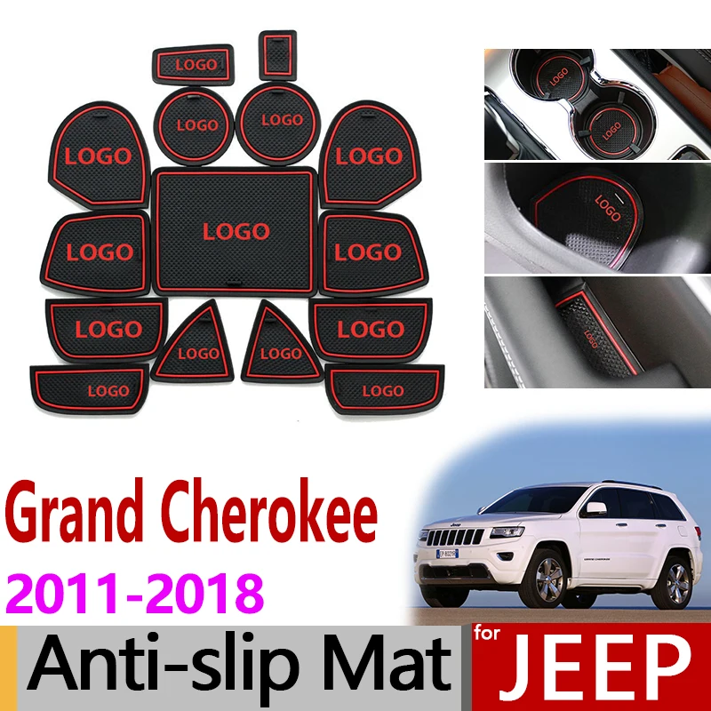 Противоскользящий коврик для разъема ворот резиновые подставки Jeep Grand Cherokee WK2 2011