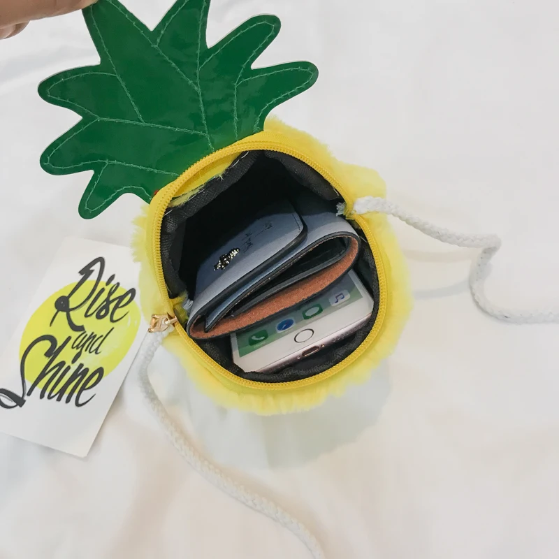 JANESPRI Для женщин велюр CrossBody сумки в форме ананаса коробка Женский Сумки сумка для