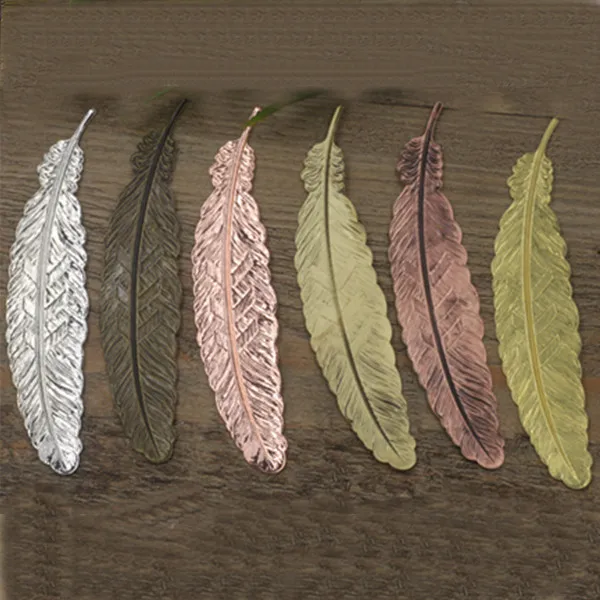 Морская мета 110 мм * 24 винтажный стиль медные филигранные перышки очаровательные