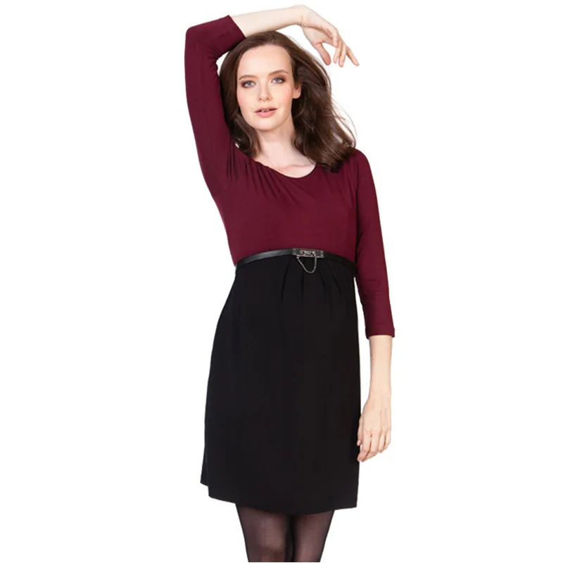 Hi bloom летнее элегантное платье для беременных с круглым вырезом материал тенсель