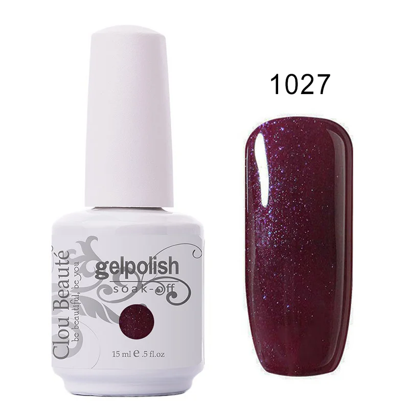 1027 Clou Beaute Гель-лак для ногтей, блестящий, сделай сам, дизайн ногтей, замачиваемый Гель-лак, СВЕТОДИОДНЫЙ УФ-лак для ногтей, бежевый, розовый лак Nagellack - Цвет: 1027