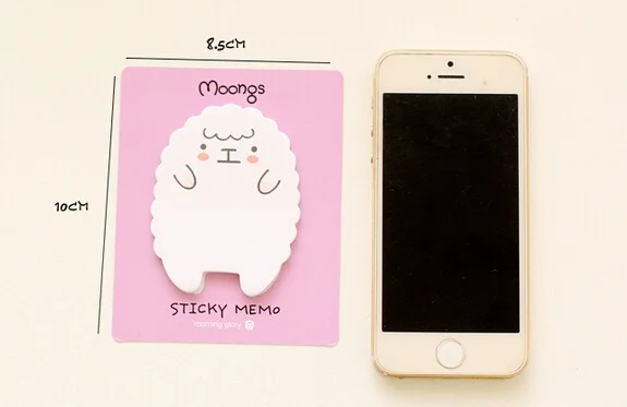 1Pcs/lot Cartoon Moongs Sticky Notepad Memo Message Post Stick Marker Zakka Sticker Stationery Material School Supplies |