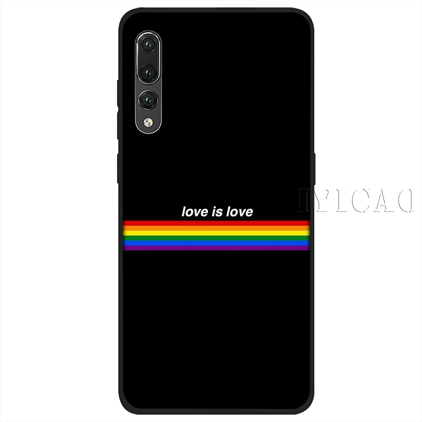 Мягкий силиконовый чехол IYICAO Love Is LGBT Rainbow Heart для Huawei P30 P20 Pro P10 P9 P8 Lite Mini 2017 2016 P smart Z