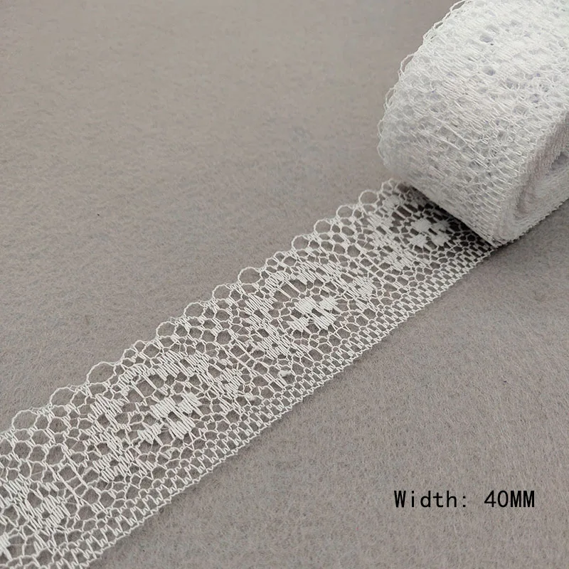 Оптовая продажа 10 ярдов красивое белое кружево поделки сделай