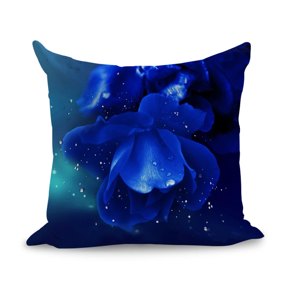 Розы подушки с цветами льняной диван подушка для сиденья Подушка домашнего