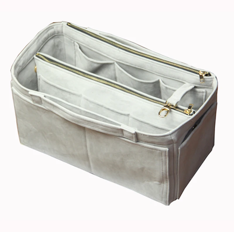 Настраиваемая Высококачественная бархатная сумка Organizer Tote кошелек вставка/косметический макияж пеленки вещи/мульти карман сумка в сумке organ
