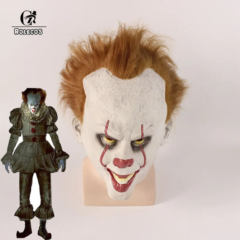 ROLECOS Stephen King's It маска Pennywise Косплей Маска латексная террор клоун страшные маски