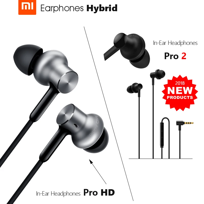2018 новейшие оригинальные Xiaomi Hybrid Pro 2 / HD наушники двойной/тройной драйвер