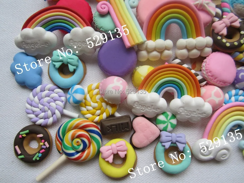 Набор очень милой глины 20 шт./лот миниатюрные для украшения телефона