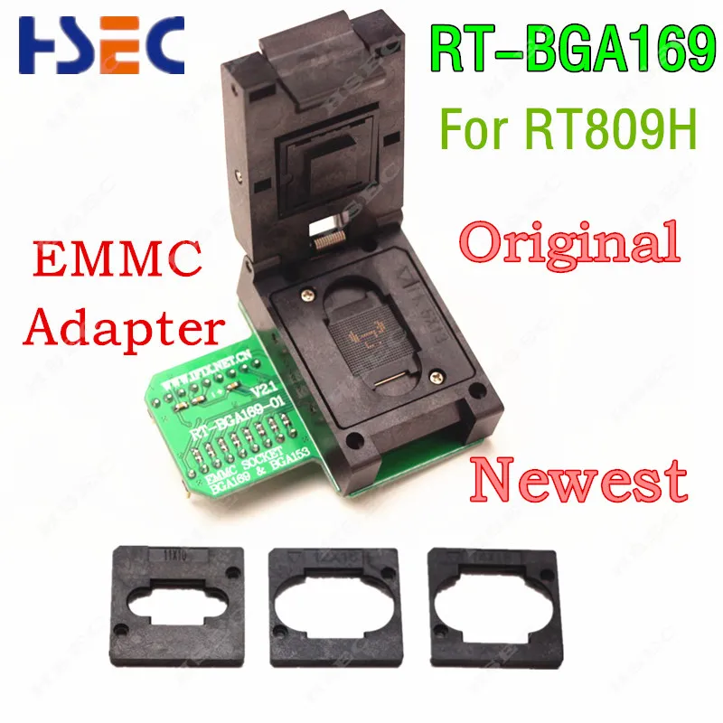RT-BGA169-01 BGA169/BGA153 EMMC адаптер с 3 шт. BGA ограничительная коробка для RT809H программист