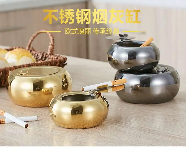 Герметичная пепельница креативная утолщенная плитка из нержавеющей стали