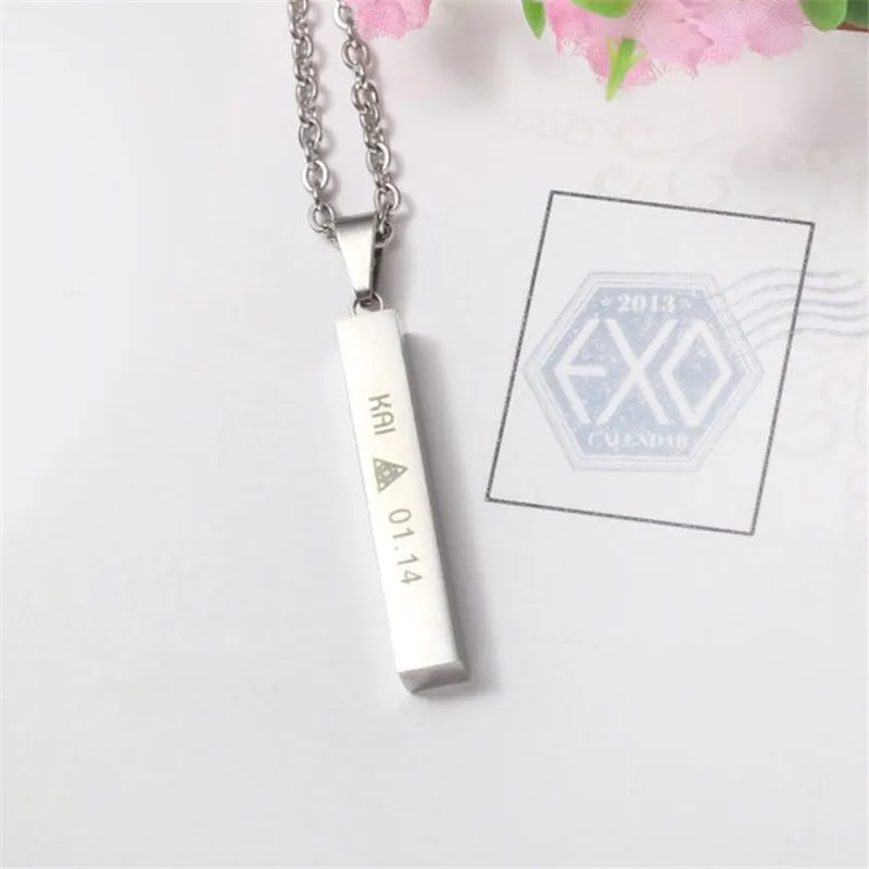 Красный KPOP EXO EX'ACT Monster Lucky One Chain кулон ожерелье K-POP аксессуары ювелирные изделия для музыки для мужчин или женщин для мальчиков и девочек - Окраска металла: Красный
