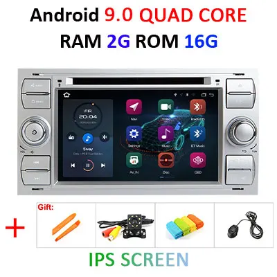 Ips 64G Android 9,0 2 DIN Автомобильный dvd-плеер для Ford Mondeo S-max Фокус C-MAX Galaxy Fiesta форма Fusion Transit Подключение gps стерео - Цвет: 9.0 2G 16G IPS-S