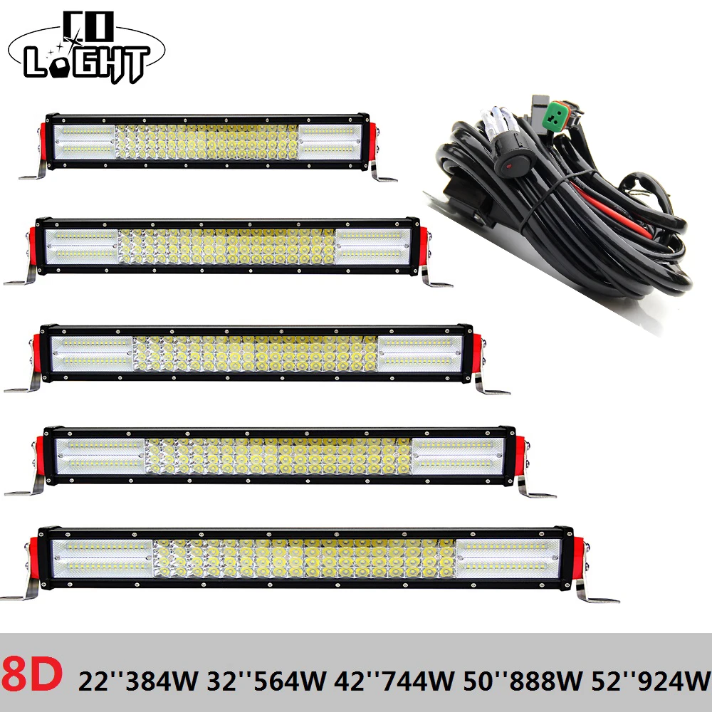 CO светильник Led бар 22 дюйма 32 42 50 52 'ƎD Rampe светодиодный 4 рядный комбинированный