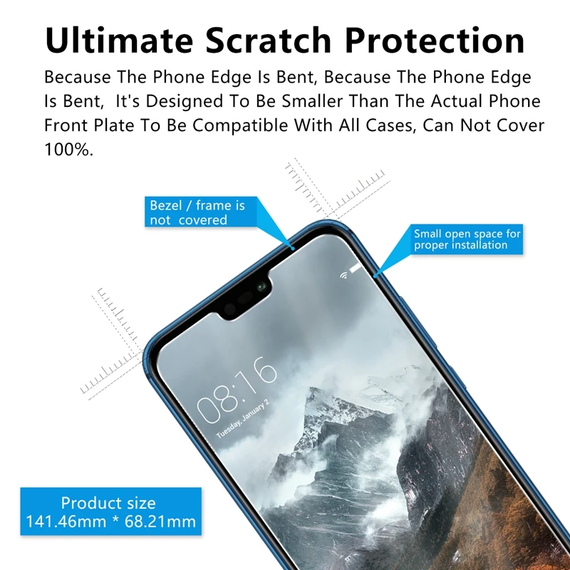 Высококачественное Закаленное стекло для Huawei P20 Lite PRO защита экрана 9H 2.5D защитная