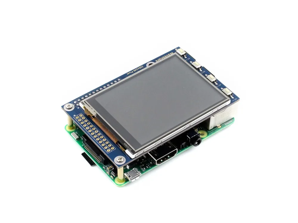 Waveshare 2,8 дюймовый RPi lcd(A) резистивный сенсорный экран TFT дисплей предназначен для Raspberry Pi 320*240 Разрешение SPI интерфейс