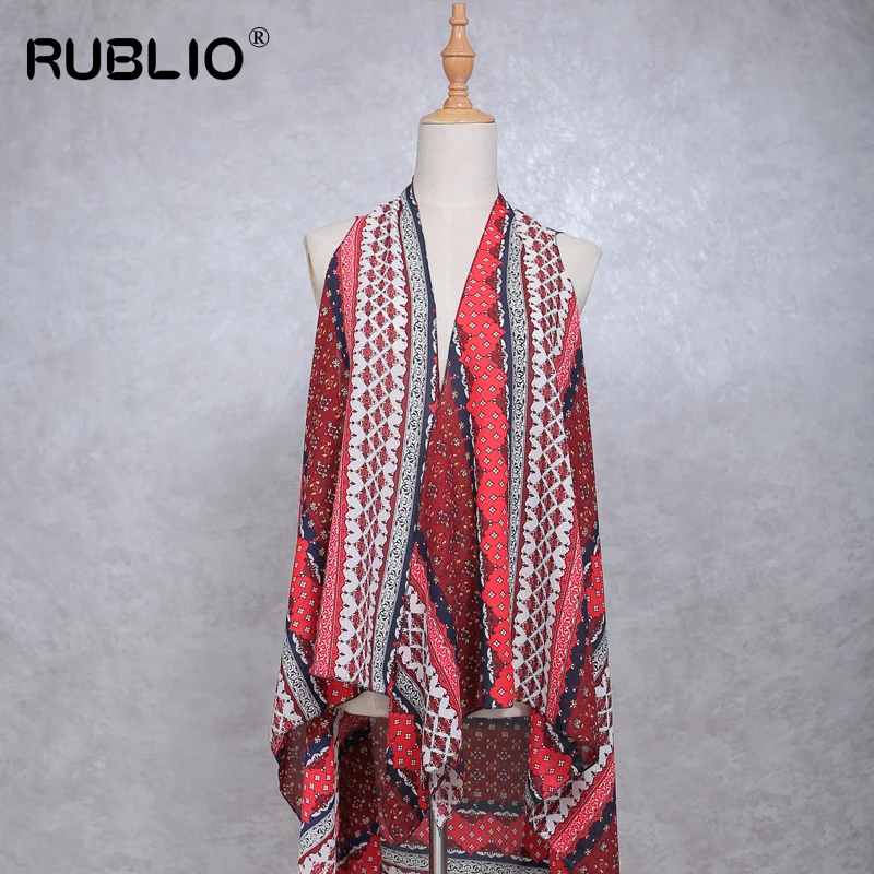 Rublio новый стиль женские шарфы Ветрозащитный Luxury Brand шелковый шарф двусторонний