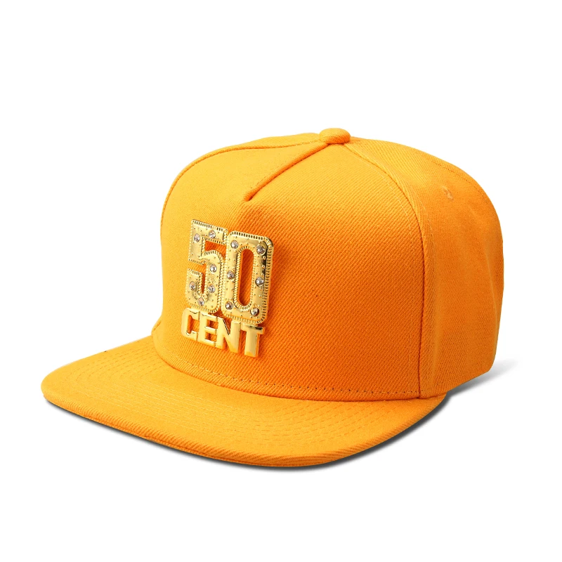 Мужская бейсбольная Кепка s Iced Out Gold 50 CENT хлопковая Повседневная унисекс хип-хоп