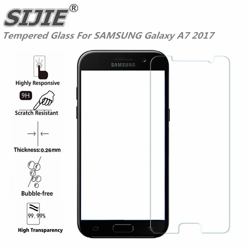 Закаленное стекло для Samsung Galaxy A7 2017 A720 A720F Защитная крышка экрана телефона 5 7