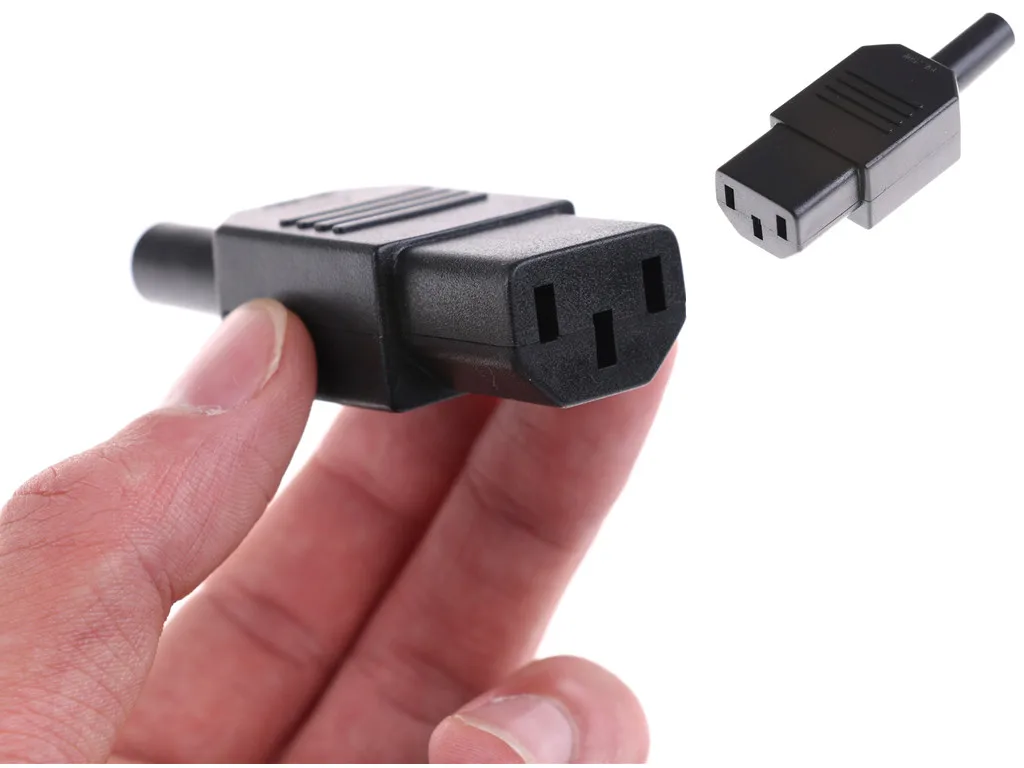 Розетка черная 3 контакта IEC 320 C13 1 шт. розетка Женский Разъем подключения питания