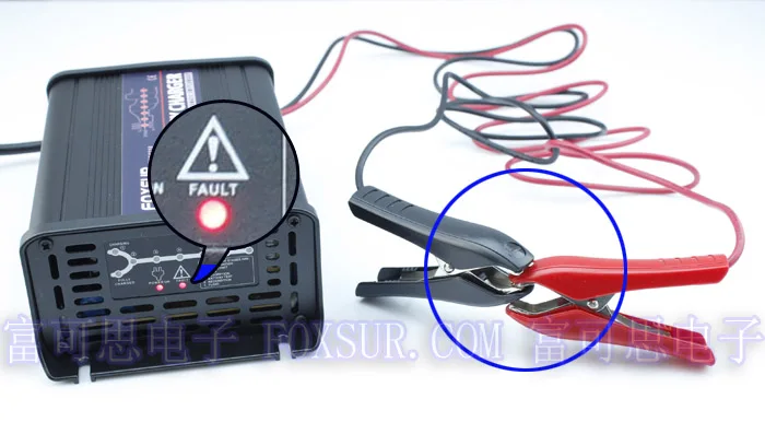 FOXSUR 12V 10A автомобиля Батарея Зарядное устройство 7-этап Смарт свинцово-кислотный Батарея Зарядное устройство Алюминий импульсный Зарядное устройство 180-260V в
