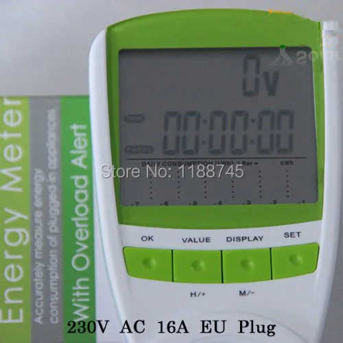 

EU Plug energy meter power 230V 16A AC KWH Consumption Monitor Analyzer