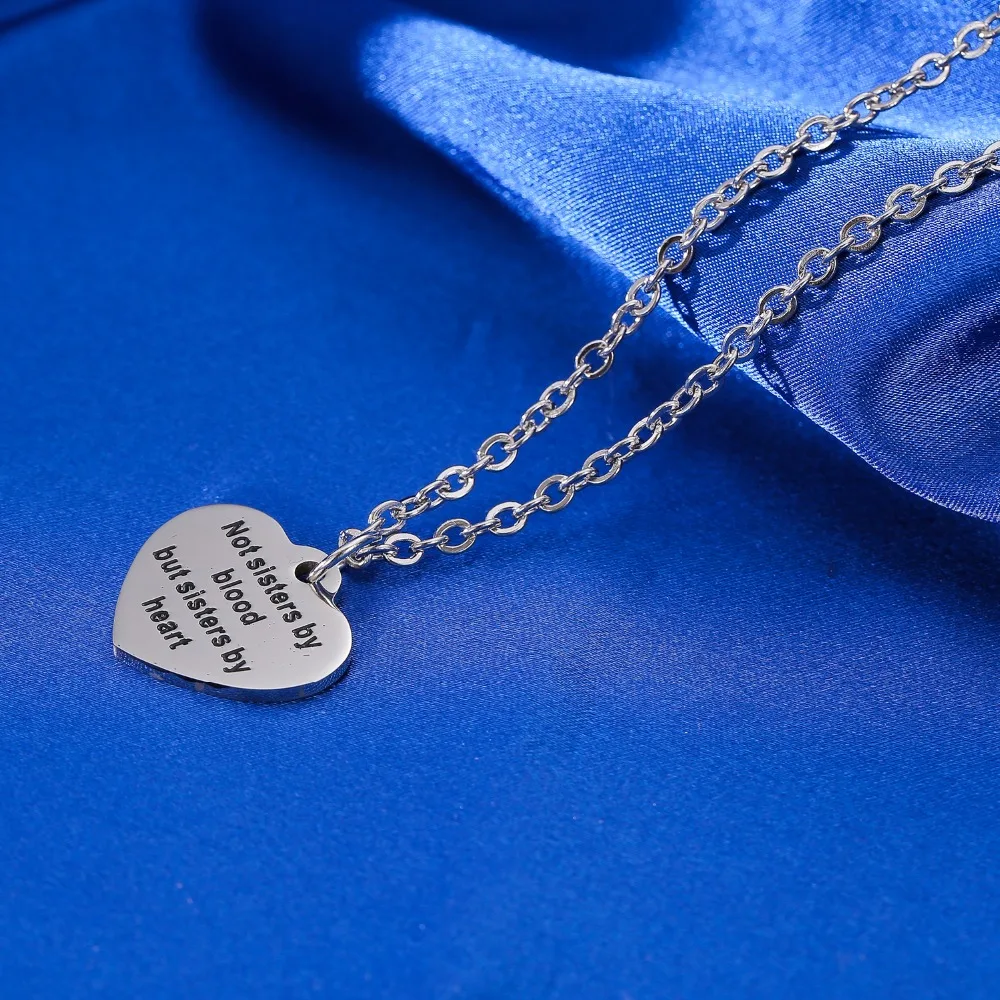 Ожерелье из нержавеющей стали с подвеской не сестры крови а сердца | Украшения и
