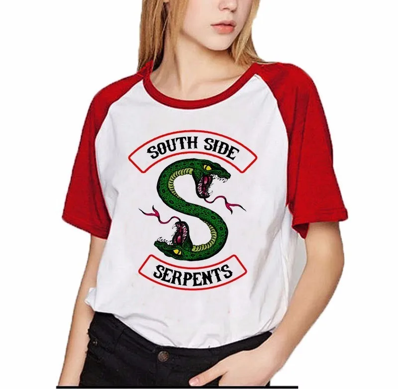 Riverdale T Shirt Women Funny Tops SouthSide Serpents Jughead TShirt Clothing South Side T-shirt Female Harajuku | Женская одежда