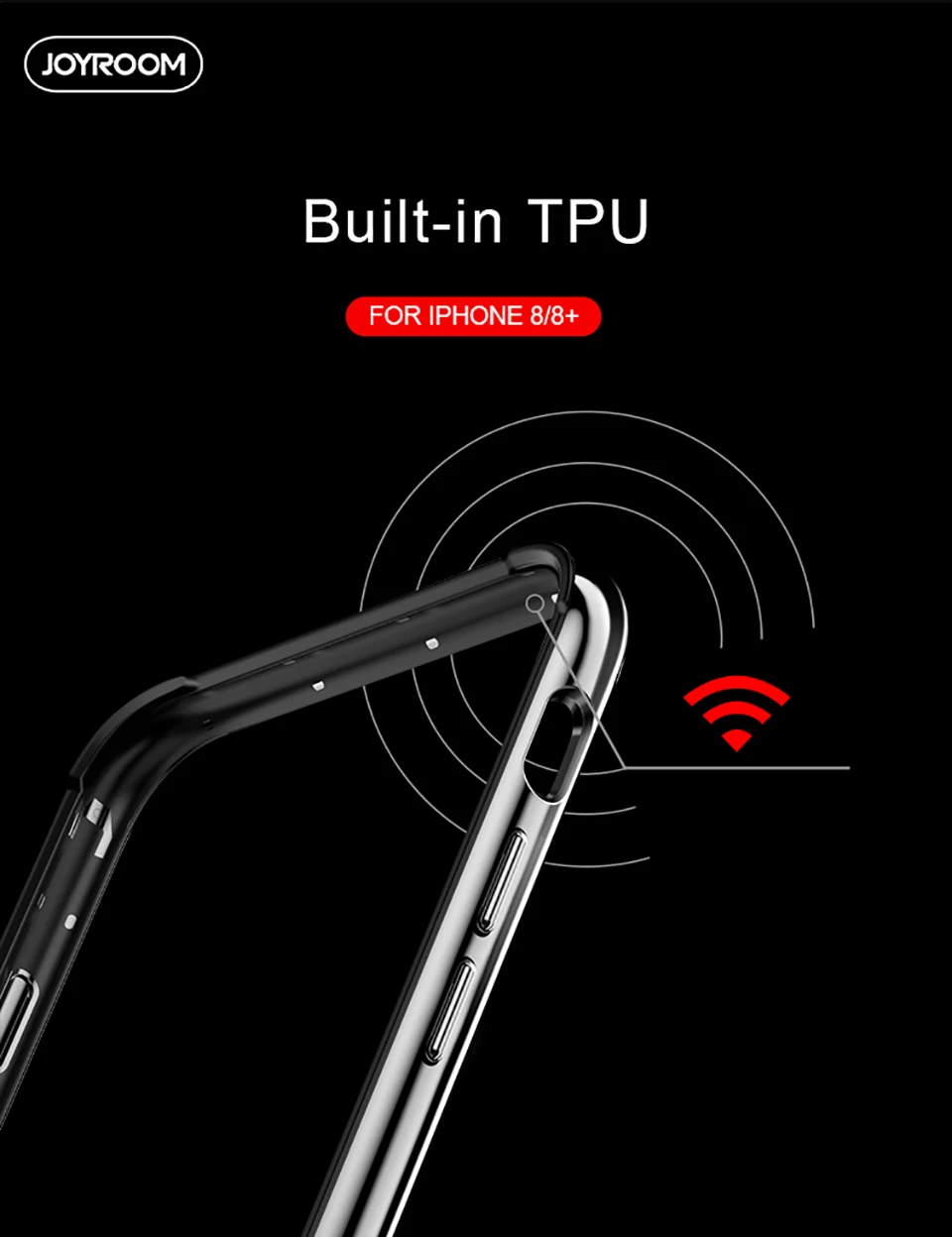Joyroom телефон бампер чехлы для Apple iPhone 8 iPhone 8 Plus случая TPU+ PC жесткий Рамка для Iphone 8 P полная Защита Shell