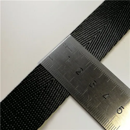 Black2 25mm wide 25 мм(" ширина) тесьма 5 ярдов армейский зеленый нейлон 38 мм 50 мм полиэстер Военная тесьма обвязка плетеный мешок ремень одежды обувь - Цвет: Black2 25mm wide