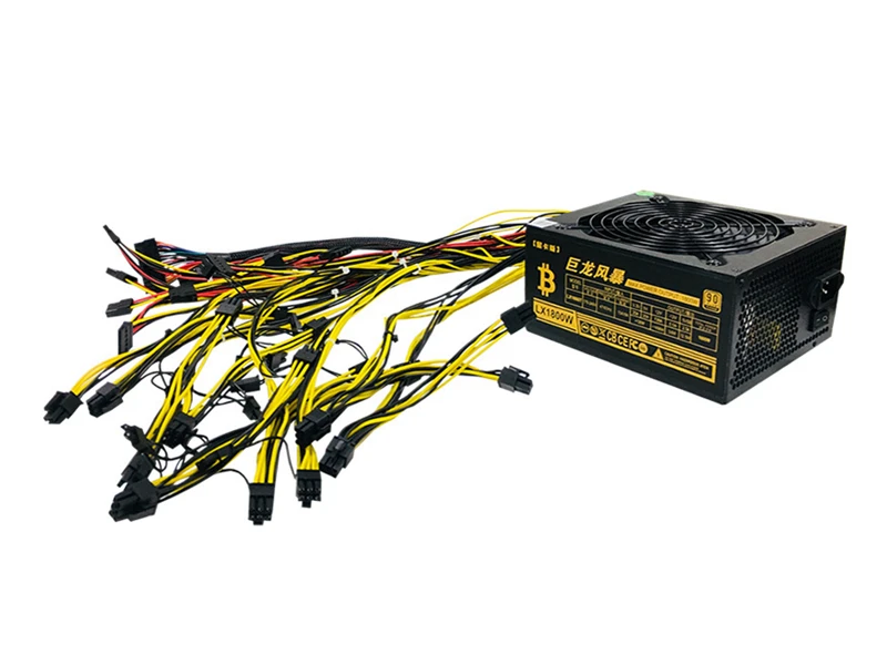 Bitcoin Miner источник питания 1600 Вт эфириум Майнинг машина ATX коммутация PSU PC сервер источник для RX470 480 570 GTX1060 1080 GPU F