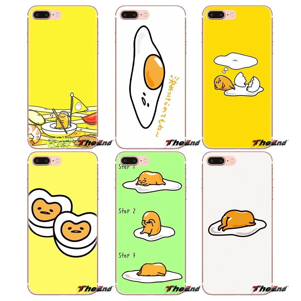 Silicone Phone Case For Samsung Galaxy S3 S4 S5 Mini S6 S7 Edge S8 S9 S10 Plus Note 3 4 5 8 9 Japanese cartoon Lazy Egg Gudetama |