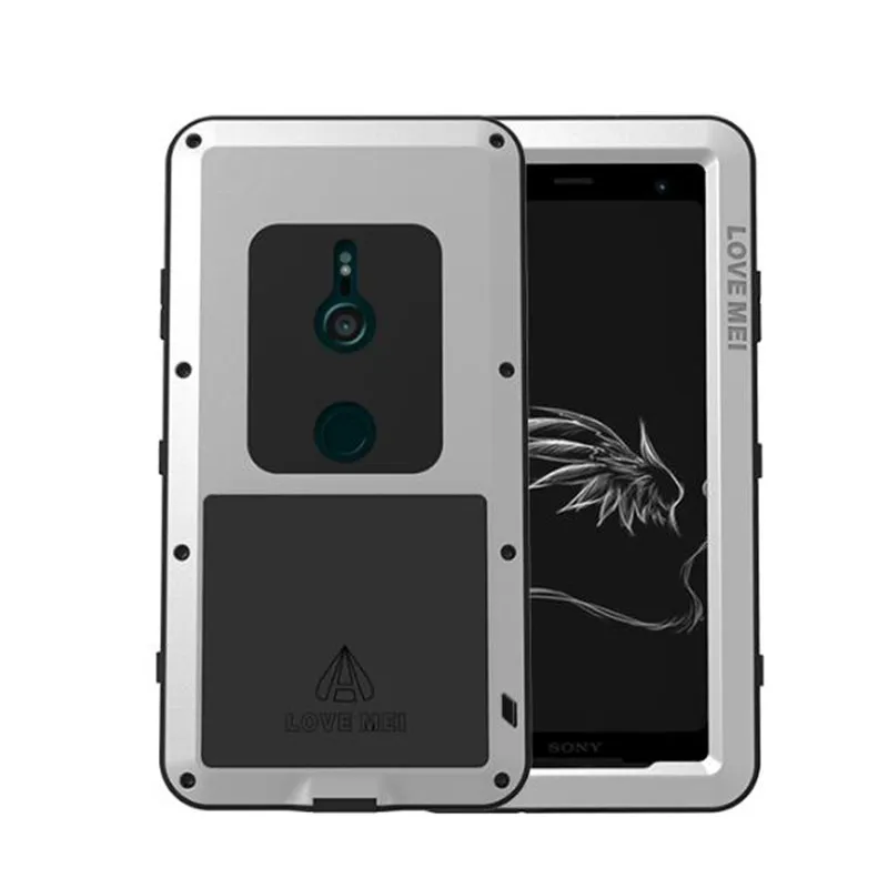 

Оригинальный сверхпрочный Алюминиевый металлический + Gorilla Glass противоударный водонепроницаемый чехол Lovemei для Sony Xperia XZ1 XZ Compact