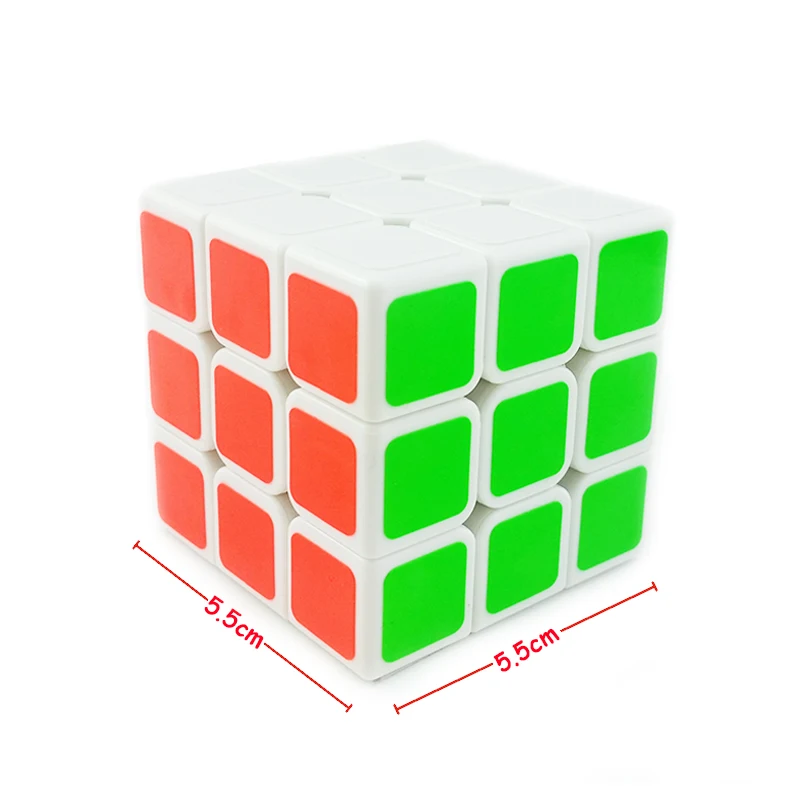 3x3x3 волшебный куб головоломка на скорость игрушки для детей Красочные белые наклейки обучающая