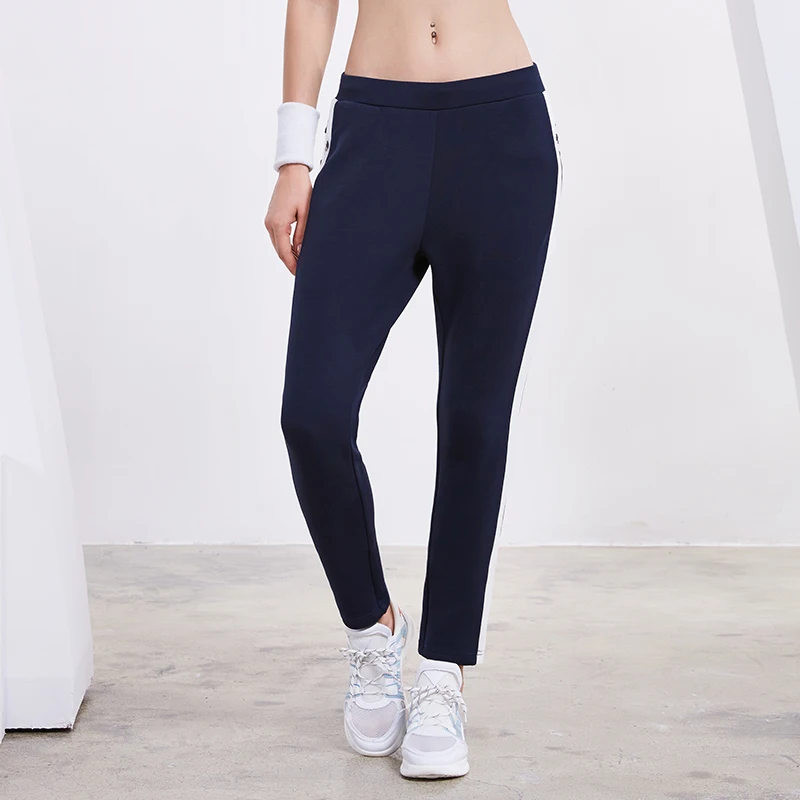 Женские спортивные брюки BESGO со светоотражающим принтом в полоску с двойными