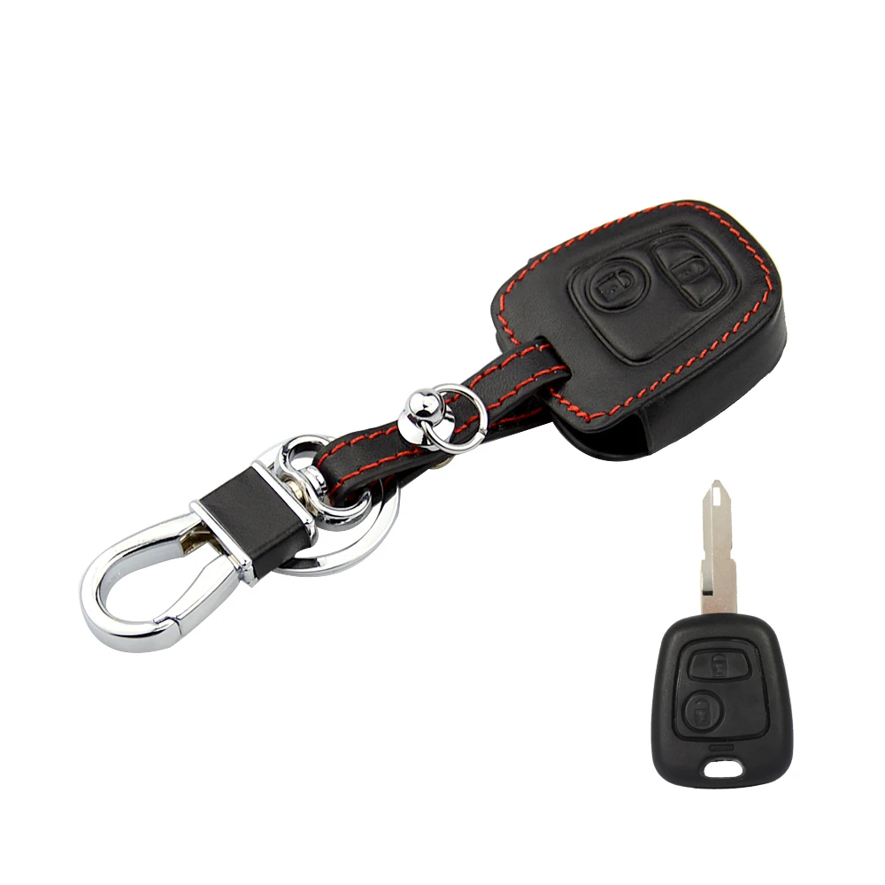 Новый стильный кожаный чехол для ключа автомобиля Citroen c4 c5 Berlingo Picasso Xsara Aygo Peugeot 206