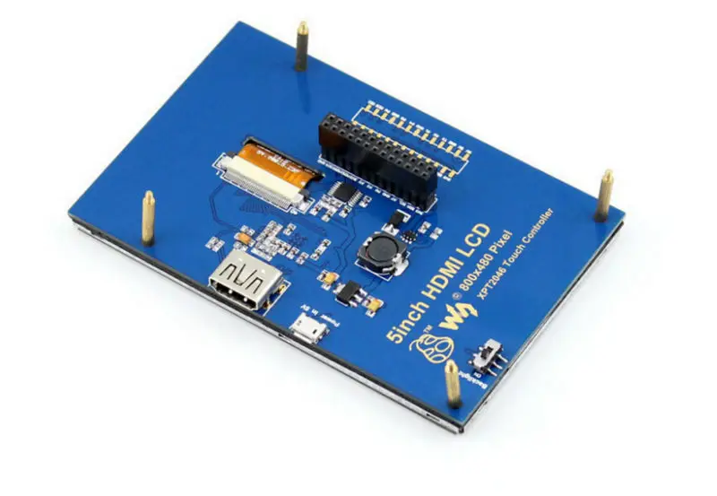 Glyduino 5 дюймов Raspberry Pi ЖК-дисплей Дисплей модуль 800*480 TFT резистивный Сенсорный экран
