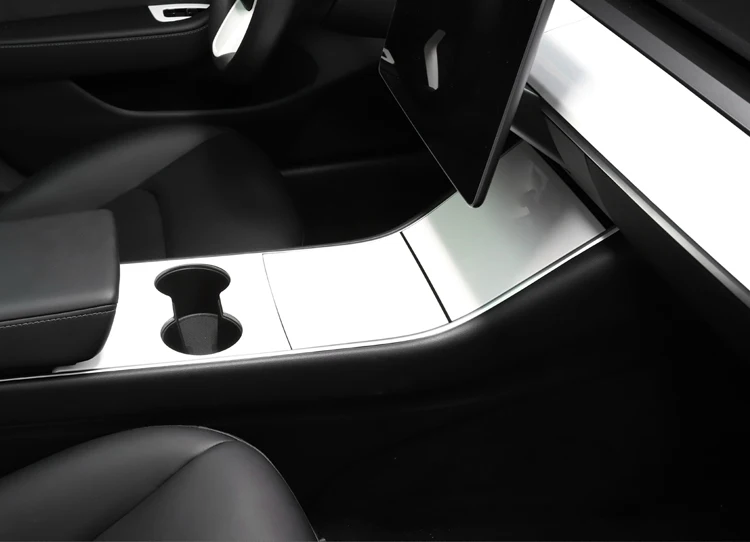 LUCKEASY автомобиля Центральная панель управления защитная патч для Tesla модель 3- из пластика ABS, имитация углеродного волокна красный белый 3 шт./компл