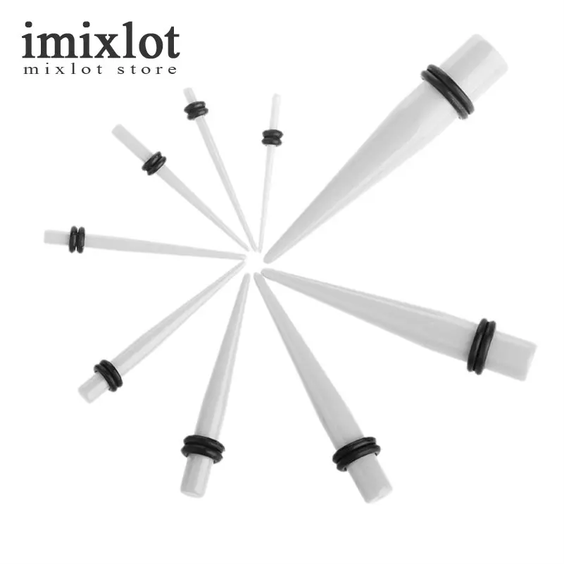 2 шт. акриловые расширители для растягивания мочек ушей пирсинг-конус и вилки