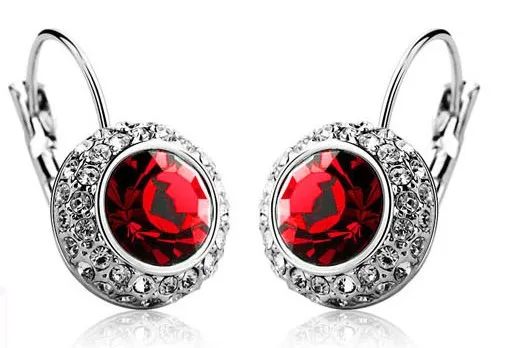 Круглые вечерние Ги клипсы с австрийским кристаллом|earrings fashion|circle crystalqueen earrings |